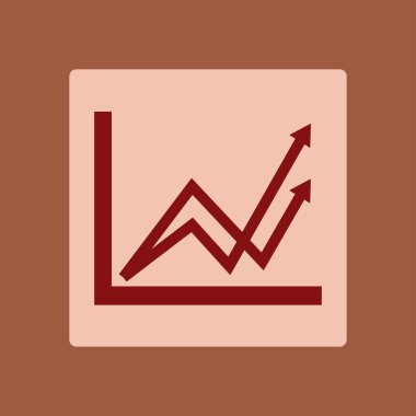 İş grafiği. Grafik düz simgesi