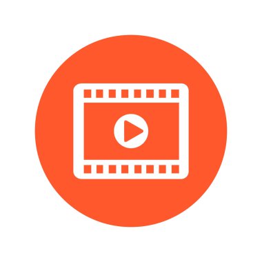 video simgesi. düz tasarım stili. vektör eps 10.