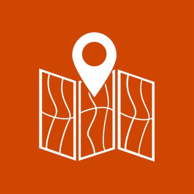 Harita simgesi. Konumu sembolü.