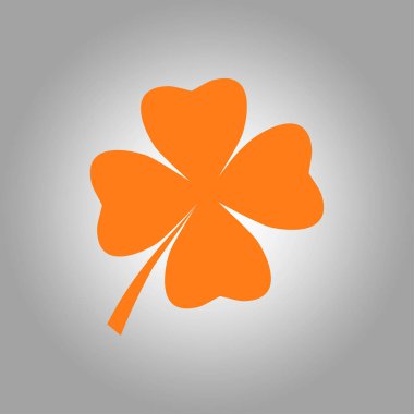 Yaprak yonca işareti simgesi. Aziz patrick sembolü. Ekoloji kavramı. Düz tasarım stili.