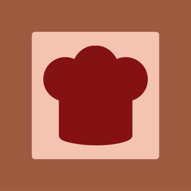 Chef şapka işareti simgesi. Şapka pişirme sembolü.