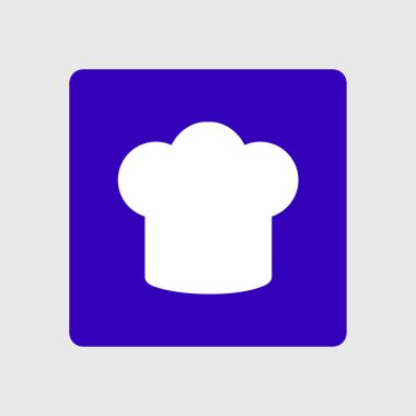 Chef şapka işareti simgesi. Şapka pişirme sembolü.