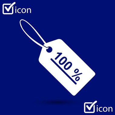 Satılık Etiketler simgesi. Düz tasarım stili. Rozet etiketi, bir fiyat etiketi, indirim