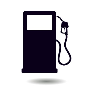 Benzin pompa meme işareti. Benzin istasyonu simgesi. Düz tasarım stili.