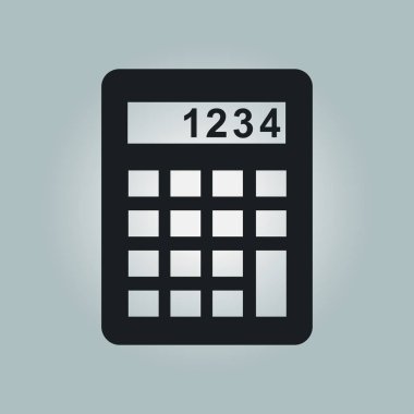 Hesap makinesi simge. Düz tasarım stili. EPS 10
