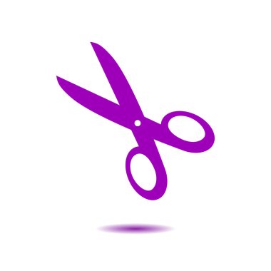 Makas simgesi. Mark burayı kes. Düz tasarım.