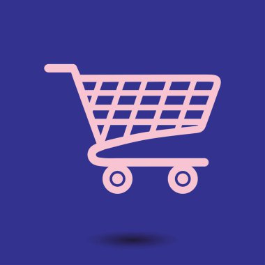 grafik alışveriş düz simgesi