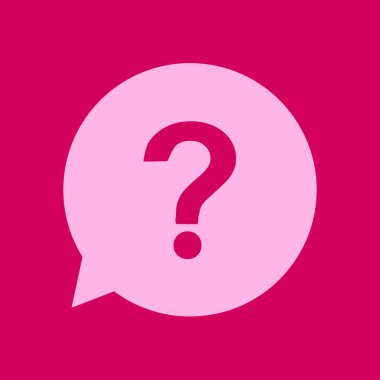 Soru işareti simgesi. Yardım sembolü. SSS işareti. Düz tasarım tarzı. EPS 10.