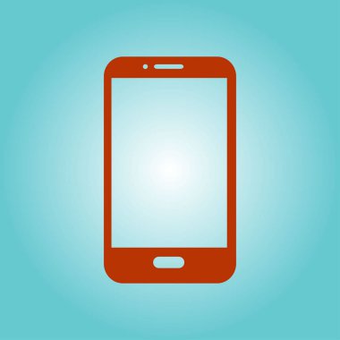 Akıllı telefon simgesinin vektör illüstrasyonu 