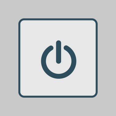 Güç işareti simgesi. Düz tasarım stili.  
