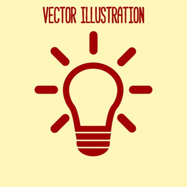 ışık lamba işareti simgesi. fikir sembolü.