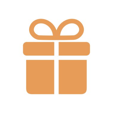 Hediye kutusu simgesi. vektör illüstrasyonu