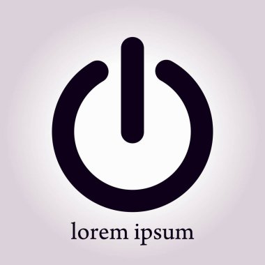 Güç işareti simgesi. Düz tasarım stili.  