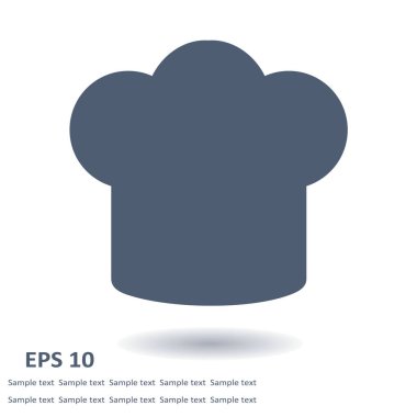 Chef şapka işareti simgesi. Şapka pişirme sembolü.