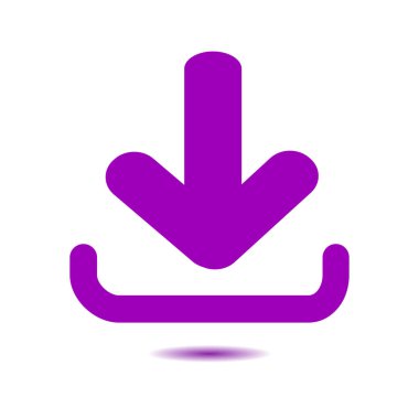 Simgesini indirin. Düğme yükleyin. Düz stil.