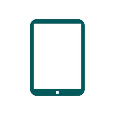 Modern dijital tablet Pc simgesi. Düz tasarım simgesi. EPS 10 vektör.