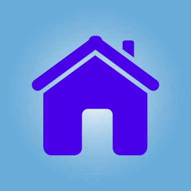 Düz stil vektör ev simgesini