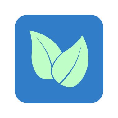 Yaprak simgesi. Taze doğal ürün simgesi. Organik ürün işareti. Düz tasarım stili.