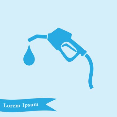 Benzin pompa meme işareti. Benzin istasyonu simgesi. Düz tasarım stili.