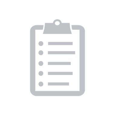 Listesi vektör simgesini denetleyin. Düz tasarım.