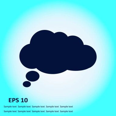 Düz Icon.Vector Eps 10 sohbet. 