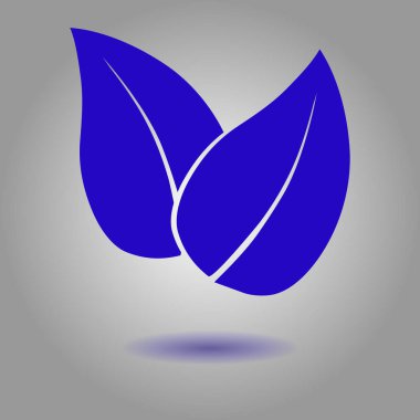 Yaprak simgesi. Taze doğal ürün simgesi. Organik ürün işareti. Düz tasarım stili.