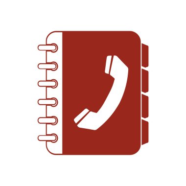 Telefon Rehberi düz simgesi. Düz tasarım stili.