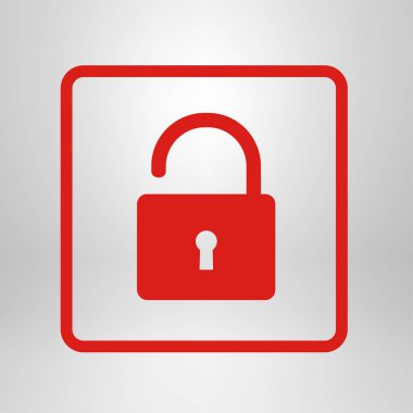 Simgesini kilidini. Düz tasarım stili. Vektör Eps10 