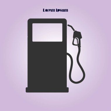 Benzin pompa meme işareti. Benzin istasyonu simgesi. Düz tasarım stili.