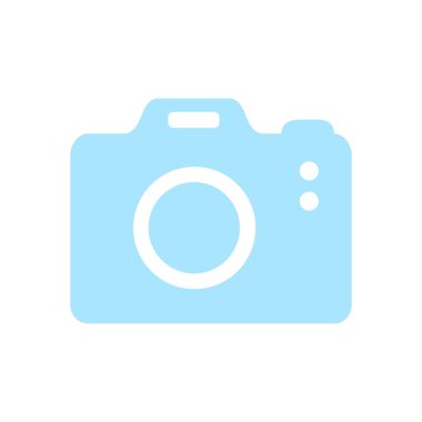 Fotoğraf makinesi simgesi. DSLR kamera simgesi. Dijital kamera. Düz tasarım biçimi. 