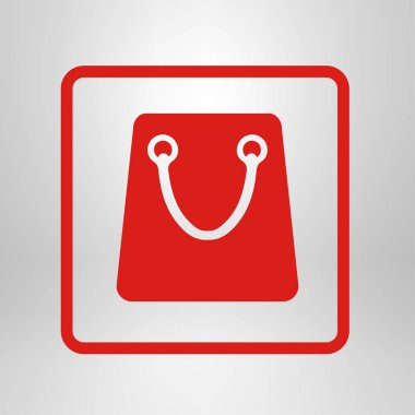 Alışveriş poşeti ikonu. vektör illüstrasyonu