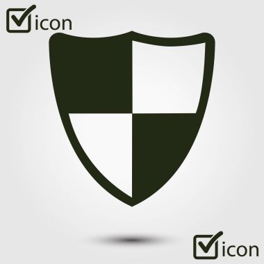 Kalkan kutsal kişilerin resmi. Koruma kavramı. Algılamak ve bilgisayar virüsleri yok etmek için tasarlanmış yazılım.