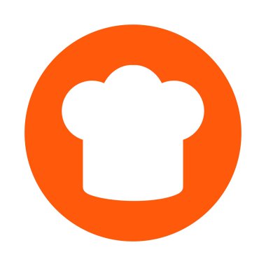 Chef şapka işareti simgesi. Şapka pişirme sembolü.