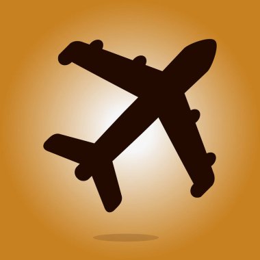 Uçak simgesi. Seyahat erkek. Alt yazıyı uçaktan uçak.