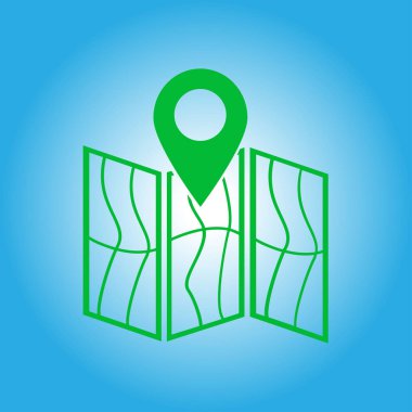 Harita simgesi. Konumu sembolü.