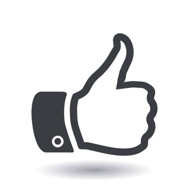 Simge gibi. El parmak tabela. Sembol başparmak. Düz tasarım stili. 