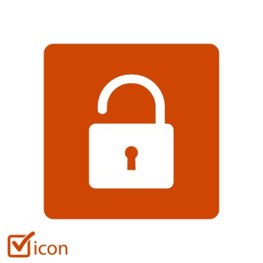 Simgesini kilidini. Düz tasarım stili. Vektör Eps10 