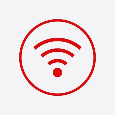 WiFi sembolü. Vektör kablosuz ağ kutsal kişilerin resmi. Düz tasarım