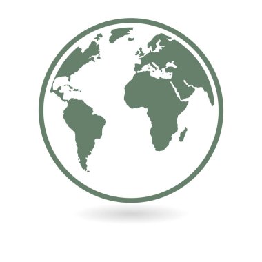 Küre simgesi basit vektör çizim