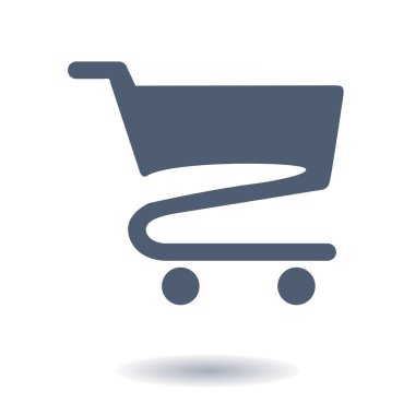 grafik alışveriş düz simgesi