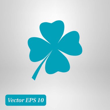 Yaprak yonca işareti simgesi. Aziz patrick sembolü. Ekoloji kavramı. Düz tasarım stili.