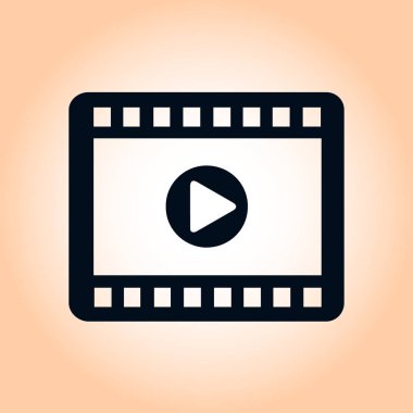 video simgesi. düz tasarım stili. vektör eps 10.