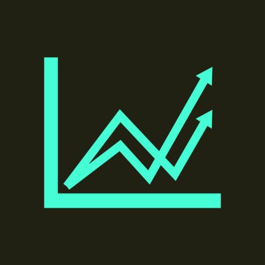 İş grafiği. Grafik düz simgesi