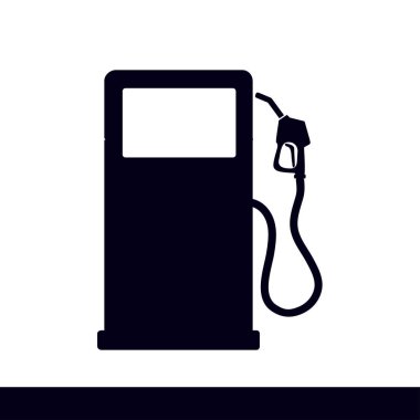 Benzin pompa meme işareti. Benzin istasyonu simgesi. Düz tasarım stili.