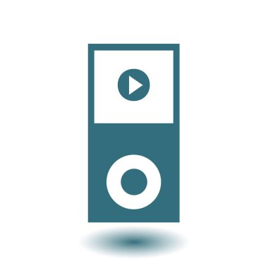 taşınabilir kitle iletişim araçları oyuncu simgesi. düz tasarım stili. vektör eps 10.