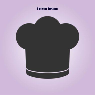 Chef şapka işareti simgesi. Şapka pişirme sembolü.