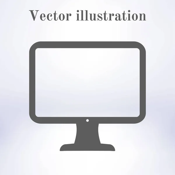 Computeranzeigesymbol Monitorsymbol Flacher Designstil — Stockvektor