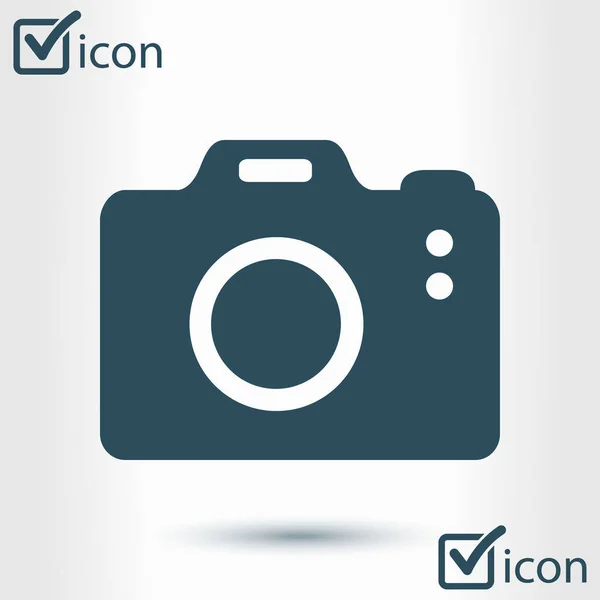 Foto Camera Symbool Pictogram Met Teken Voor Dslr Camera Digitale — Stockvector