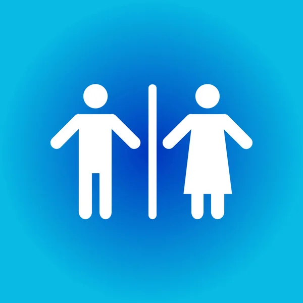 トイレ記号アイコン トイレ記号です 男性と女性のトイレ フラットなデザイン 赤と白の色 — ストックベクタ