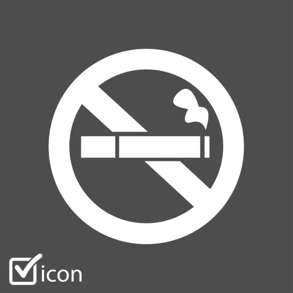 Geen Rook Pictogram Stoppen Met Roken Symbool Vectorillustratie Filter Tipped — Stockvector